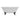 Kris II 66 Inch Acrylic Clawfoot Double Ended Tub, 7 inch Rim Faucet Drillings, White Imperial Feet by Maidstone