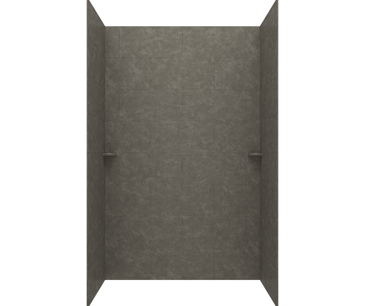 TSMK96-3462 34 x 62 x 96 Swanstone Traditional Subway Tile Glue up Tub Wall Kit in Charcoal Gray