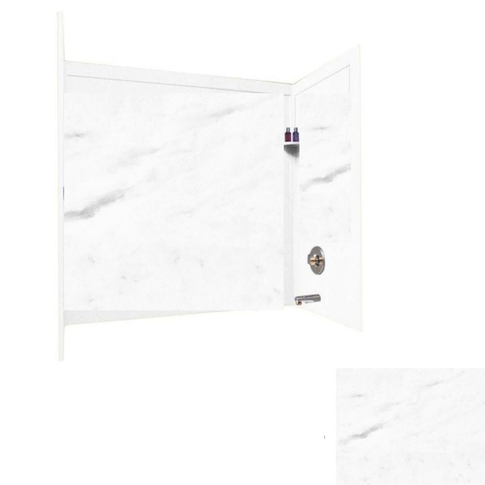 32 x 60 x 60 Swanstone Bathtub Wall Kit With Molded Trim - BNGBath