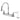 Kingston Brass KB721RXL Restoration 8-Inch Centerset Kitchen Faucet with White Sprayer, Polished Chrome - BNGBath