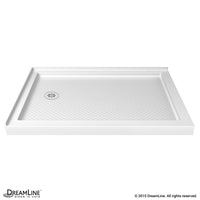 Thumbnail for DreamLine SlimLine 36 in. D x 60 in. W x 2 3/4 in. H Double Threshold Shower Base in White - BNGBath