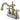 Kingston Brass KB1609AX Heritage 4 in. Centerset Bathroom Faucet, Brushed Nickel/Polished Brass - BNGBath