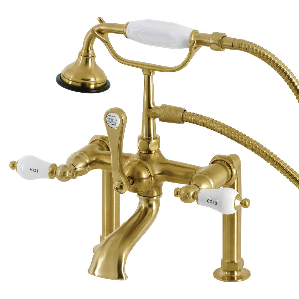 Kingston Brass AE107T7 Aqua Vintage Deck Mount Clawfoot Tub Faucet