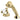 Kingston Brass KSK4302PLTR Deck Mount Hand Shower with Diverter for Roman Tub Faucet, Polished Brass - BNGBath