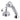Kingston Brass KSK3331PLTR Deck Mount Hand Shower with Diverter for Roman Tub Faucet, Polished Chrome - BNGBath