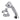 Kingston Brass KSK4301ALTR Deck Mount Hand Shower with Diverter for Roman Tub Faucet, Polished Chrome - BNGBath
