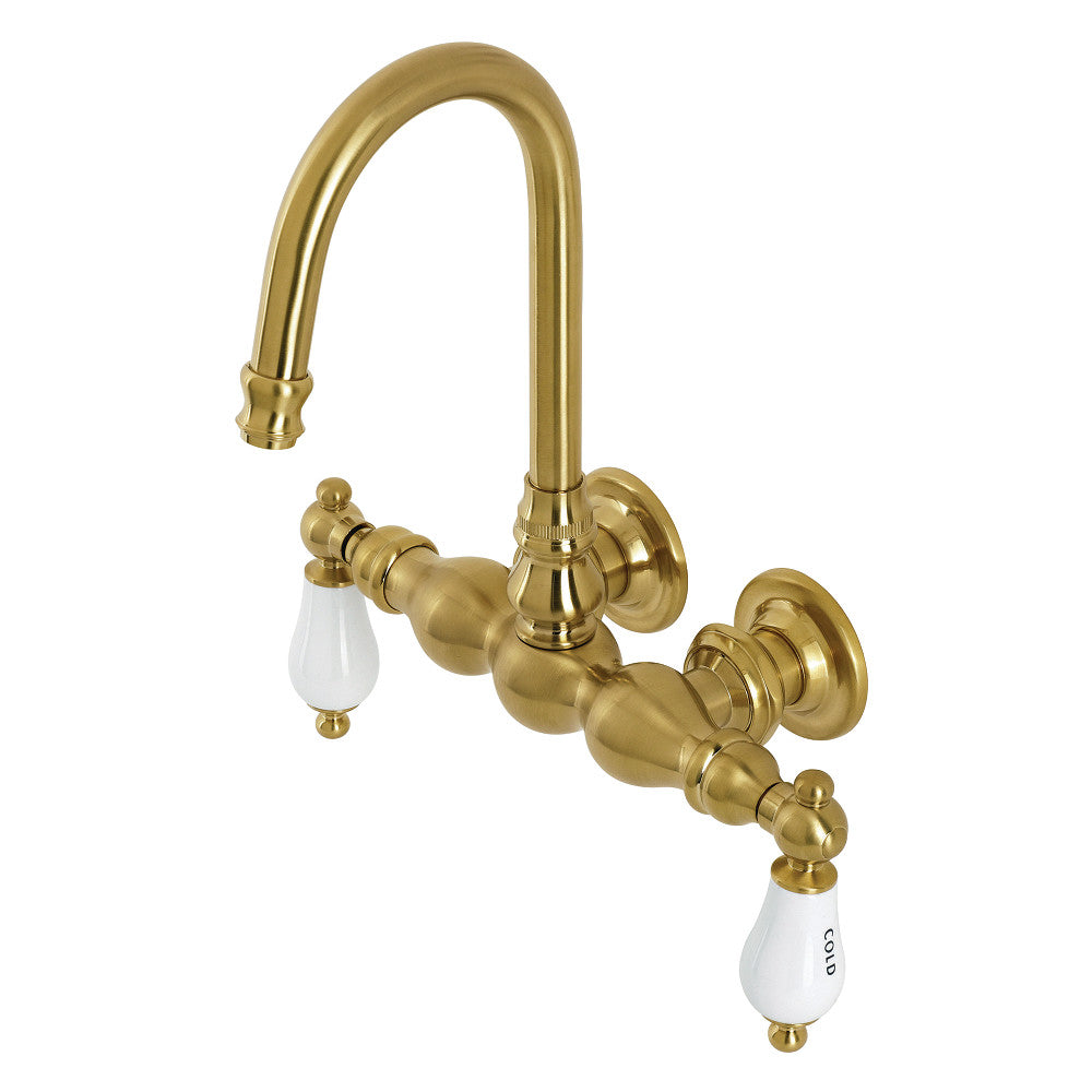 Kingston Brass AE3T7 Aqua Vintage 3-3/8 Inch Wall Mount Tub Faucet