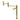 Kingston Brass KS3702RKX Webb Deck Mount Pot Filler Faucet with Knurled Handle, Polished Brass - BNGBath