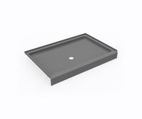 Thumbnail for SS-3248 32 x 48 Swanstone Alcove Shower Pan with Center Drain Ash Gray
