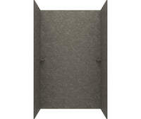 Thumbnail for SQMK96-3662 36 x 62 x 96 Swanstone Square Tile Glue up Shower Wall Kit in Charcoal Gray