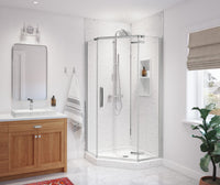 Thumbnail for SMMK-9650-1 50 x 96 Swanstone Smooth Tile Glue up Bathtub and Shower Single Wall Panel  - BNGBath