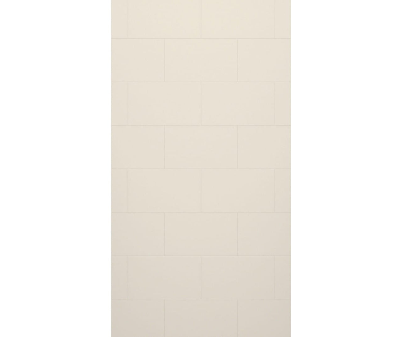 TSMK-9638-1 38 x 96 Swanstone Traditional Subway Tile Glue up Bathtub and Shower Single Wall Panel  - BNGBath