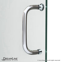 Thumbnail for DreamLine Infinity-Z 36 in. D x 60 in. W x 74 3/4 in. H Clear Sliding Shower Door W/Center Drain White Base - BNGBath
