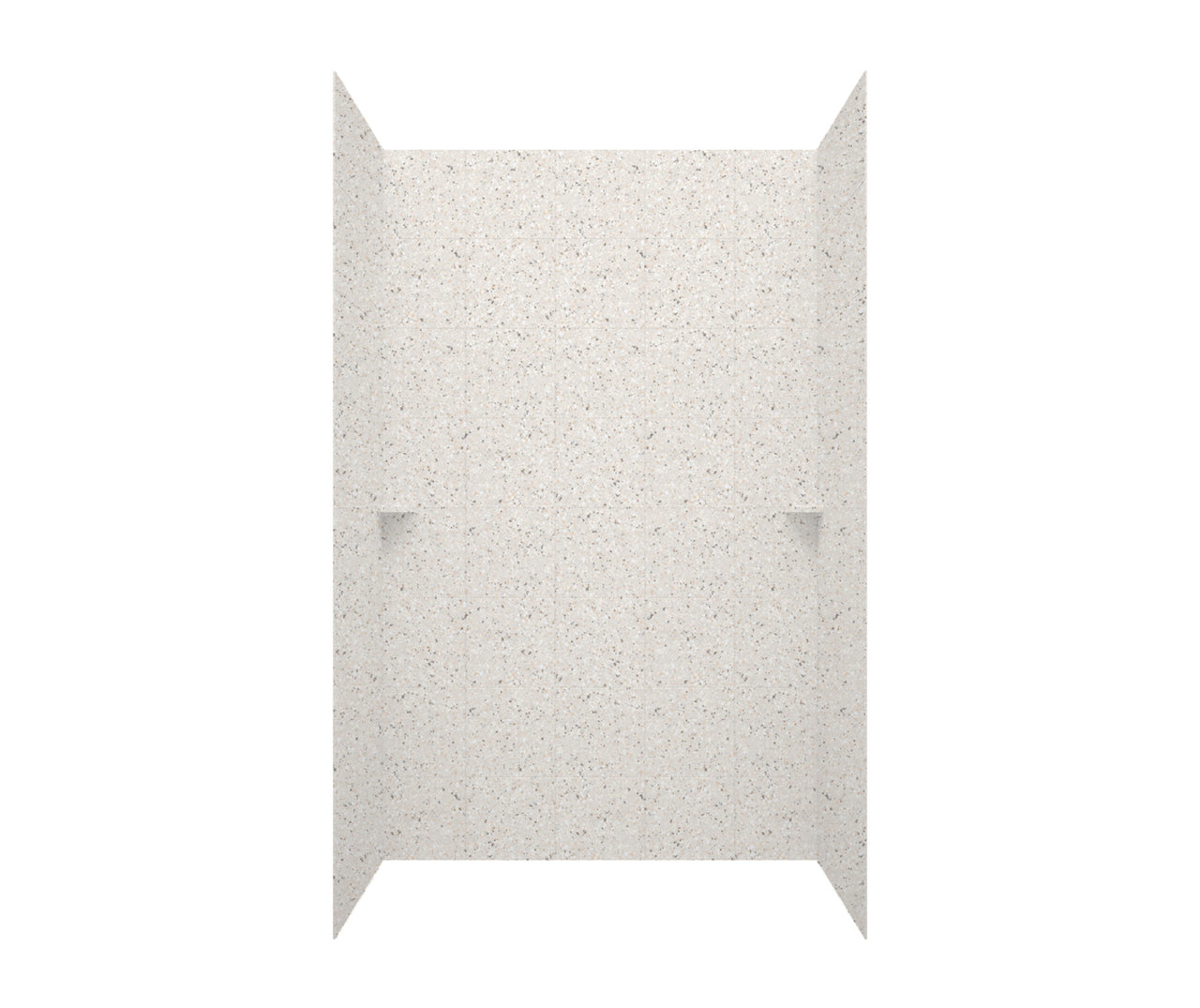 SQMK96-3662 36 x 62 x 96 Swanstone Square Tile Glue up Shower Wall Kit in Bermuda Sand