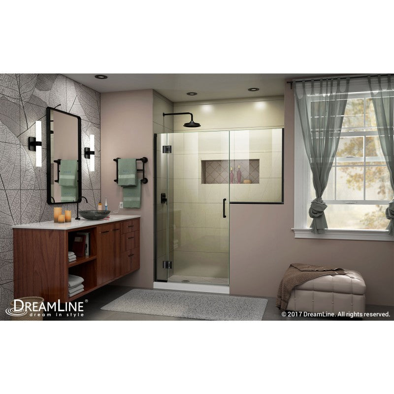 DreamLine Unidoor-X 53-53 1/2 in. W x 72 in. H Frameless Hinged Shower Door - BNGBath