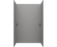 Thumbnail for SS-60-3 30 x 60 x 60 Swanstone Smooth Glue up Tub Wall Kit in Ash Gray -BNGBath.com
