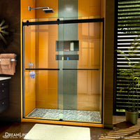 Thumbnail for DreamLine Sapphire 56-60 in. W x 76 in. H Semi-Frameless Bypass Shower Door - BNGBath