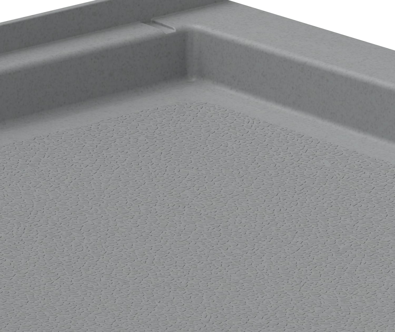 SS-3248 32 x 48 Swanstone Alcove Shower Pan with Center Drain Ash Gray