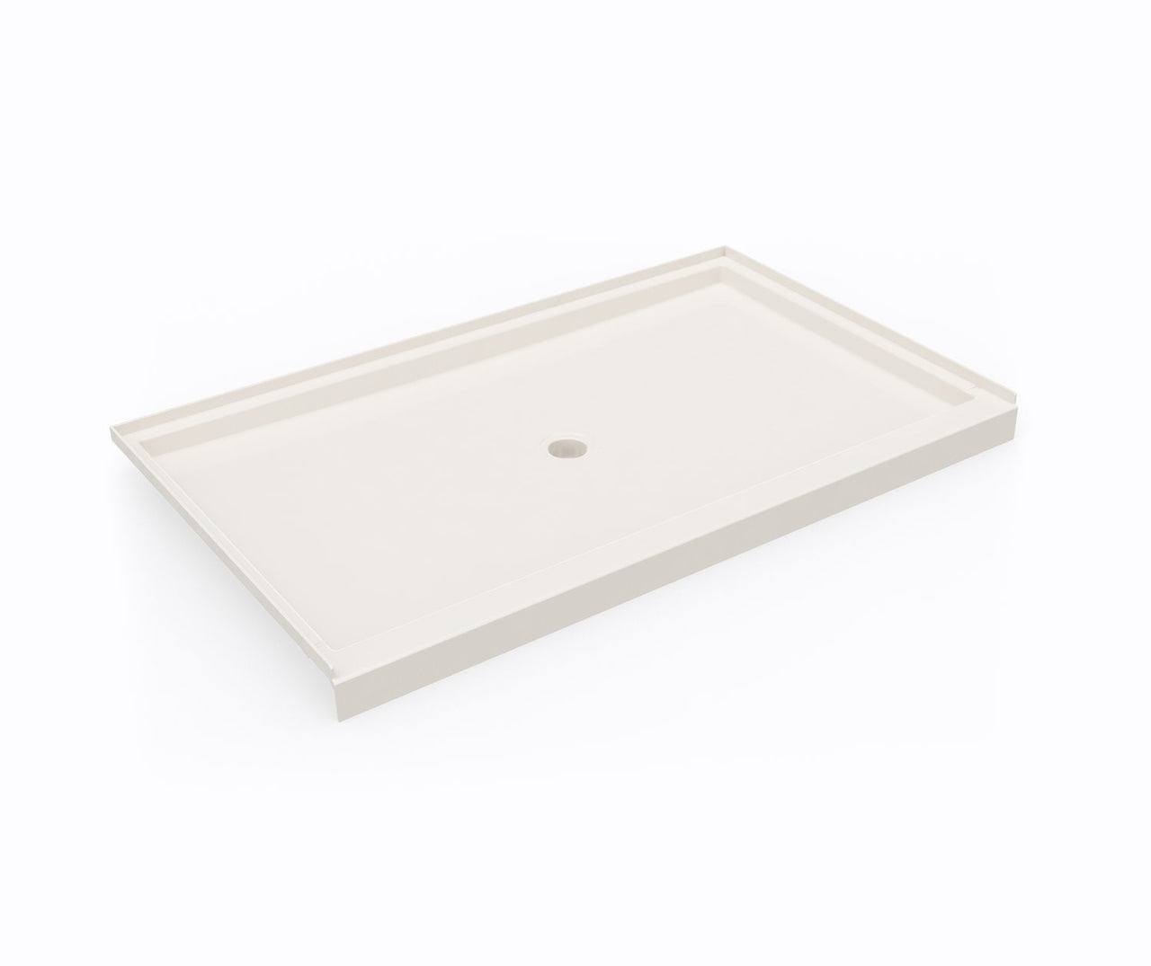 SS-3660 36 x 60 Swanstone Alcove Shower Pan with Center Drain in Bisque