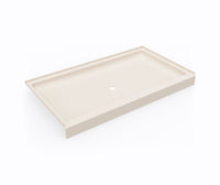 Thumbnail for SS-3460 34 x 60 Swanstone Alcove Shower Pan with Center Drain in Tahiti White