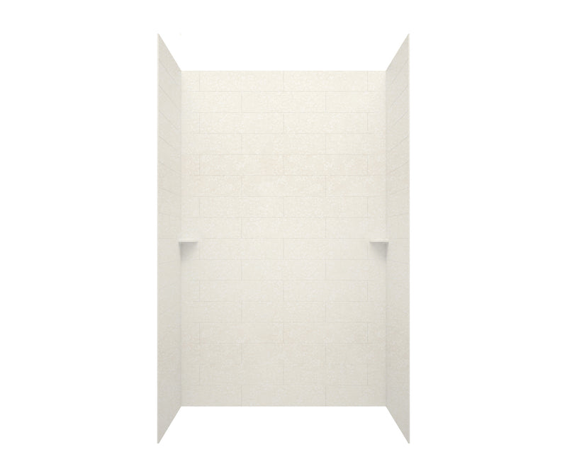 MSMK72-3462 34 x 62 x 72 Swanstone Modern Subway Tile Glue up Tub Wall Kit in Tahiti White
