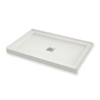 Thumbnail for MAAX B3Square 48-In X 36-In Rectangular Acrylic Alcove Shower Base With Center Drain - BNGBath