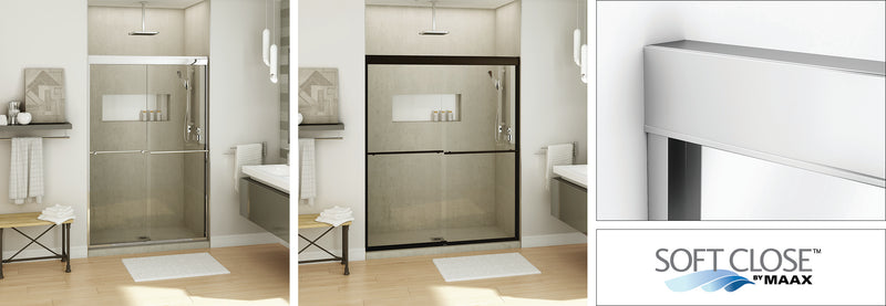 Kameleon Sliding Shower Door 51-55 x 71 in. 6 mm Alcove Shower door - BNGBath