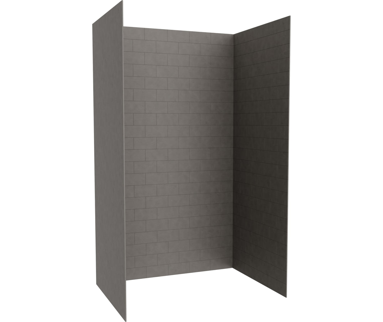 MTMK84-3650 36 x 50 x 84 Swanstone Metro Subway Tile Glue up Shower Wall Kit  - BNGBath