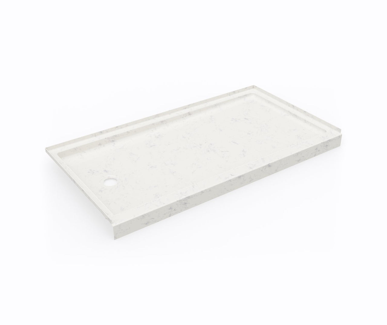 Swan Solid Surface 60-In X 32-In Shower Base With Right Drain - BNGBath
