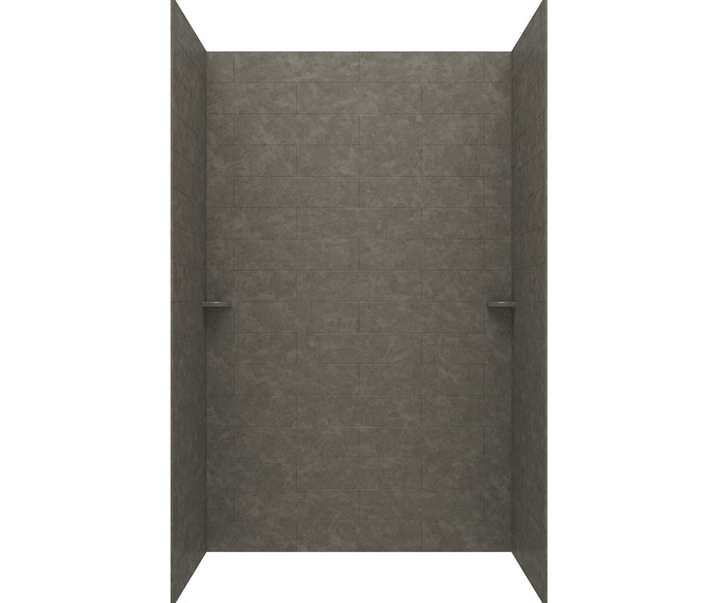 MSMK72-3462 34 x 62 x 72 Swanstone Modern Subway Tile Glue up Tub Wall Kit in Charcoal Gray