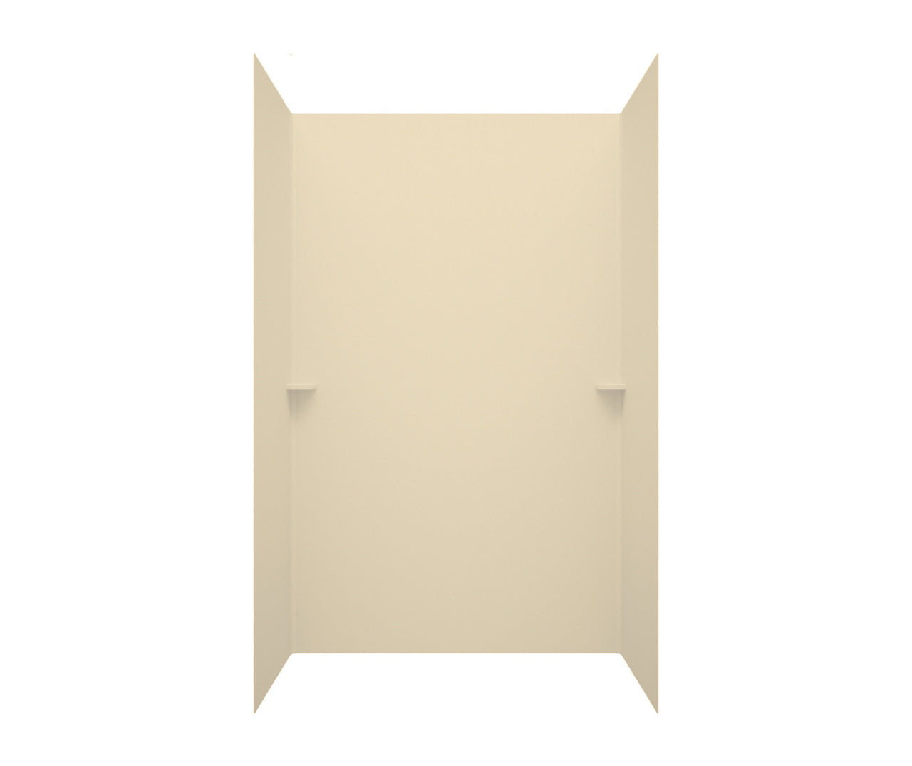 SK-363696 36 x 36 x 96 Swanstone Smooth Glue up Shower Wall Kit in Bone