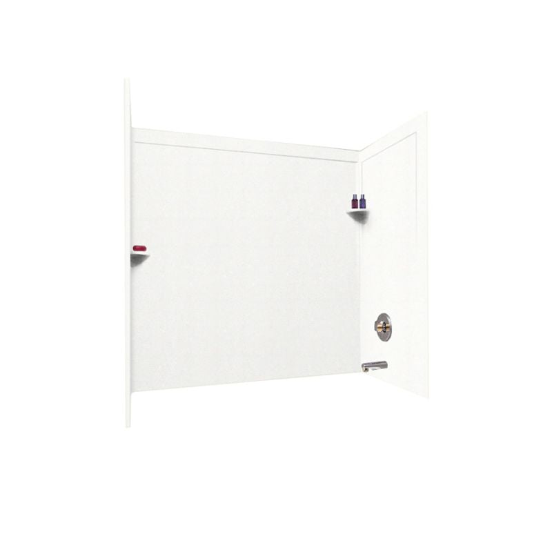 32 x 60 x 60 Swanstone Bathtub Wall Kit With Molded Trim - BNGBath