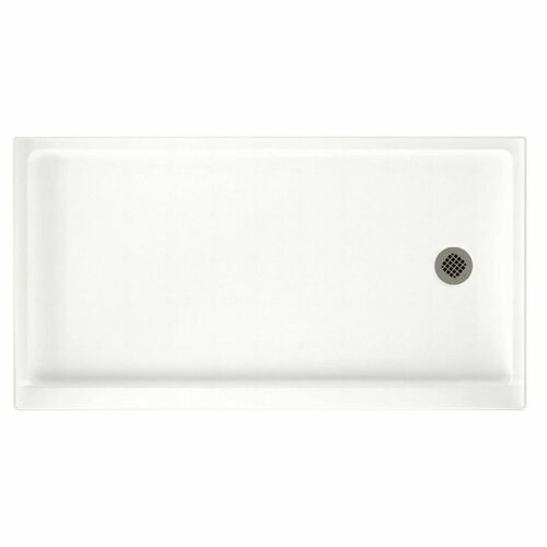 swan-solid-surface-60-in-x-32-in-shower-base-with-right-drainTahiti White