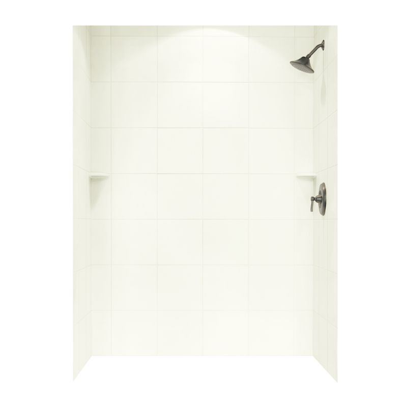 36 X 62 X 96 Swanstone Square Tile Wall Surround - BNGBath