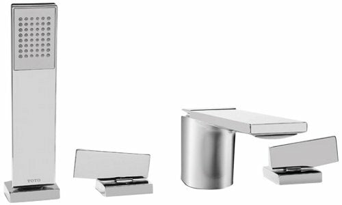 Toto TB624S1#BN Legato Deck-Mounted Bathtub Faucet Trim Kit With Handheld Shower - BNGBath