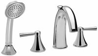 Thumbnail for Toto TB210S#BN Silas Deck-Mounted Bathtub Faucet Trim Kit With Handheld Shower - BNGBath
