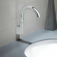 Thumbnail for Toto TEL163-D20E#CP Gooseneck Wall-Mounted Fixed 0.35-GPM Bathroom Sink Faucet - BNGBath