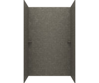 Thumbnail for STMK96-3636 36 x 36 x 96 Swanstone Classic Subway Tile Glue up Tub Wall Kit in Charcoal Gray
