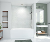 Thumbnail for MTMK72-3636 36 x 36 x 72 Swanstone Metro Subway Tile Glue up Bathtub and Shower Wall Kit  - BNGBath