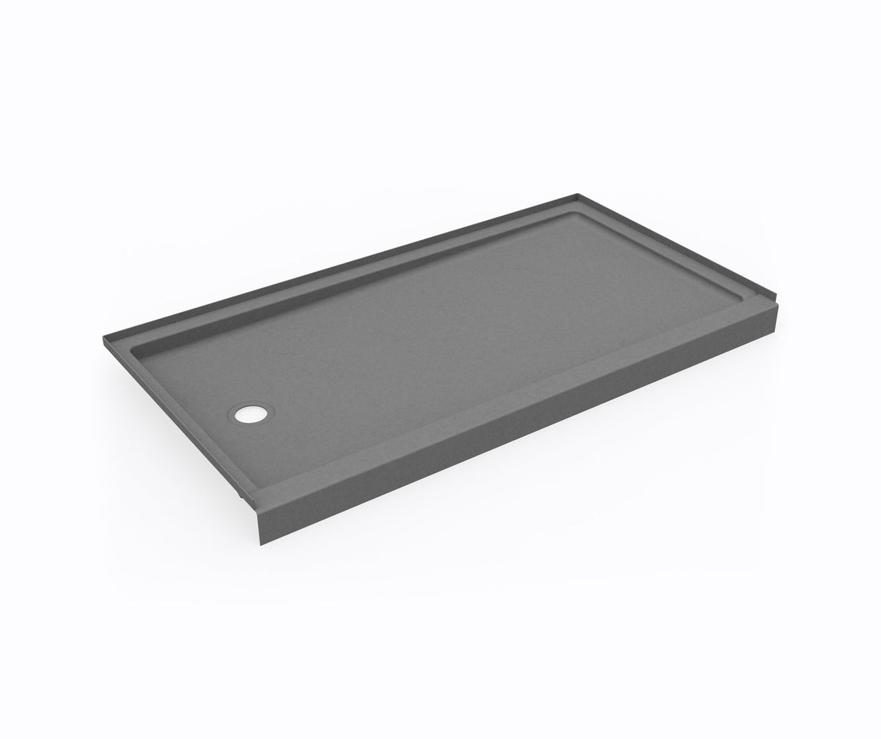 SR-3260LM/RM 32 x 60 Swanstone Alcove Shower Pan with Right Hand Drain Ash Gray