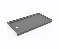 Thumbnail for SR-3260LM/RM 32 x 60 Swanstone Alcove Shower Pan with Right Hand Drain Ash Gray