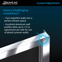 Thumbnail for DreamLine Cornerview 36 in. D x 36 in. W x 74 3/4 in. H Framed Sliding Shower Enclosure and SlimLine Shower Base Kit - BNGBath