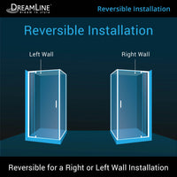 Thumbnail for DreamLine Flex 32 in. D x 32 in. W x 74 3/4 in. H Semi-Frameless Pivot Shower Enclosure and SlimLine Shower Base Kit - BNGBath