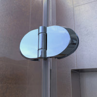 Thumbnail for DreamLine Aqua Fold 36 in. D x 36 in. W x 74 3/4 in. H Frameless Bi-Fold Shower Door and SlimLine Shower Base Kit - BNGBath