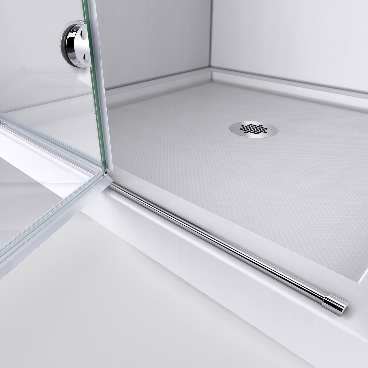 DreamLine Aqua Fold 36 in. D x 36 in. W x 74 3/4 in. H Frameless Bi-Fold Shower Door and SlimLine Shower Base Kit - BNGBath