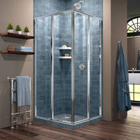 Thumbnail for DreamLine Cornerview 40 1/2 in. D x 40 1/2 in. W x 72 in. H Framed Sliding Shower Enclosure - BNGBath