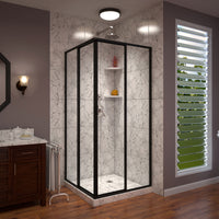 Thumbnail for DreamLine Cornerview 40 1/2 in. D x 40 1/2 in. W x 72 in. H Framed Sliding Shower Enclosure - BNGBath