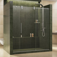 Thumbnail for DreamLine Enigma 68-72 in. W x 79 in. H Fully Frameless Sliding Shower Door - BNGBath