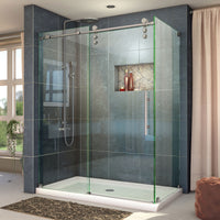 Thumbnail for DreamLine Enigma-Z 34 1/2 in. D x 60 3/8 in. W x 76 in. H Fully Frameless Sliding Shower Enclosure - BNGBath