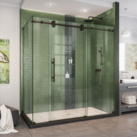 Thumbnail for DreamLine Enigma-XO 32 1/2 in. D x 68 3/8 - 72 3/8 in. W x 76 in. H Fully Frameless Sliding Shower Enclosure - BNGBath